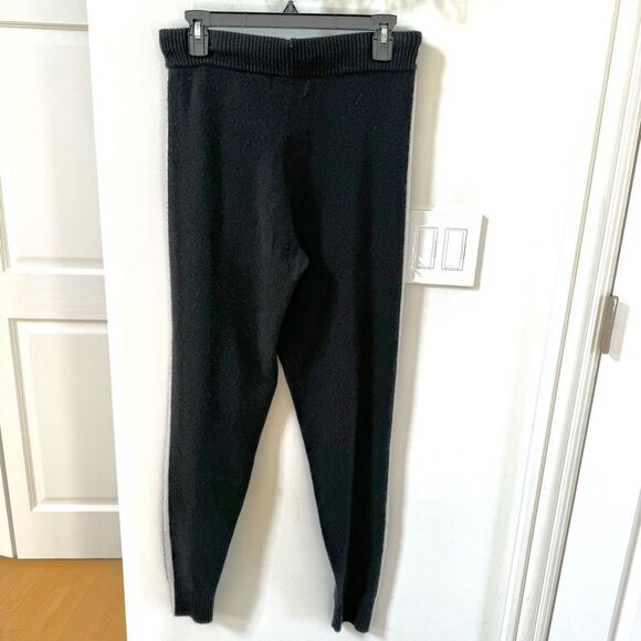 THREADS OF PRVLG Side Striped Cashmere Jogging Pants in Black M - Picture 9 of 13